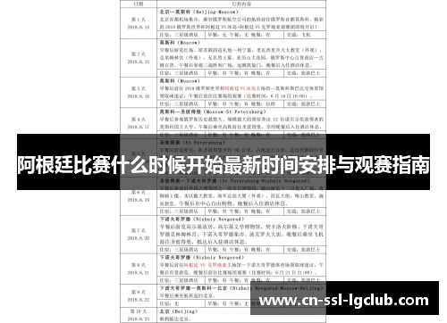 阿根廷比赛什么时候开始最新时间安排与观赛指南 阿根廷比赛什么时候开始最新时间安排与观赛指南